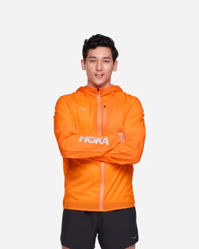 Hoka One One HOKA Men's Skyflow Viz Jacket in Electric Tangerine