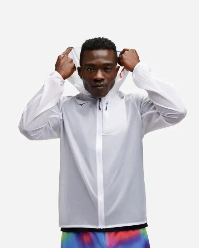 Hoka One One HOKA Men's Skyflow Jacket in White/Multi