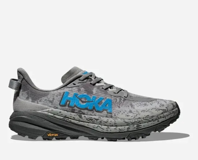 Hoka One One HOKA Men's Speedgoat 6 Trail Shoes in Galactic Grey/Hoka Blue