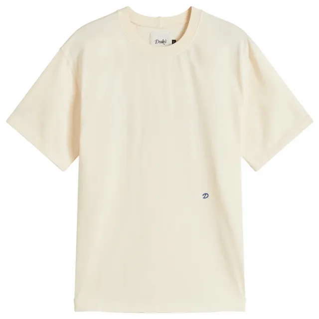 Drake's Men's Peacock Graphic Hiking T-Shirt Antique White