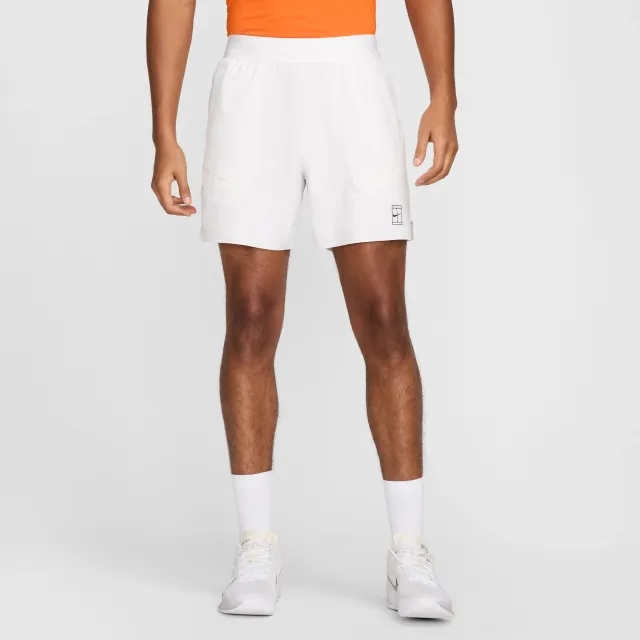 NikeCourt Advantage Men's Dri-FIT 15cm (approx.) Tennis Shorts - White - Polyester/Elastane
