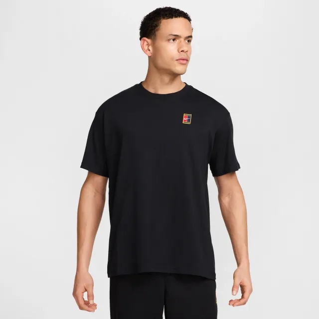 NikeCourt Men's Max90 Tennis T-Shirt - Black - Cotton
