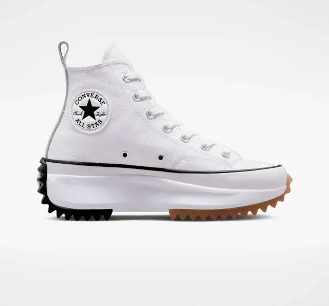 Converse Run Star Hike Platform Foundational Leather - White, Black