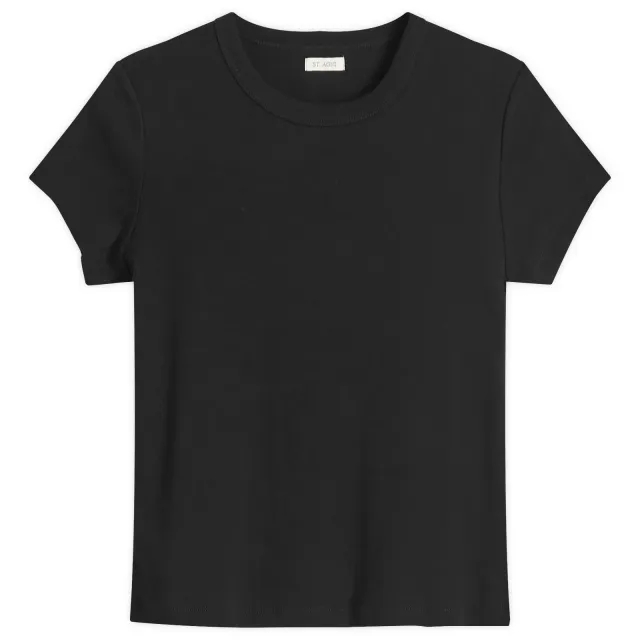 ST. Agni Women's Organic Cotton Baby T-Shirt Jet Black