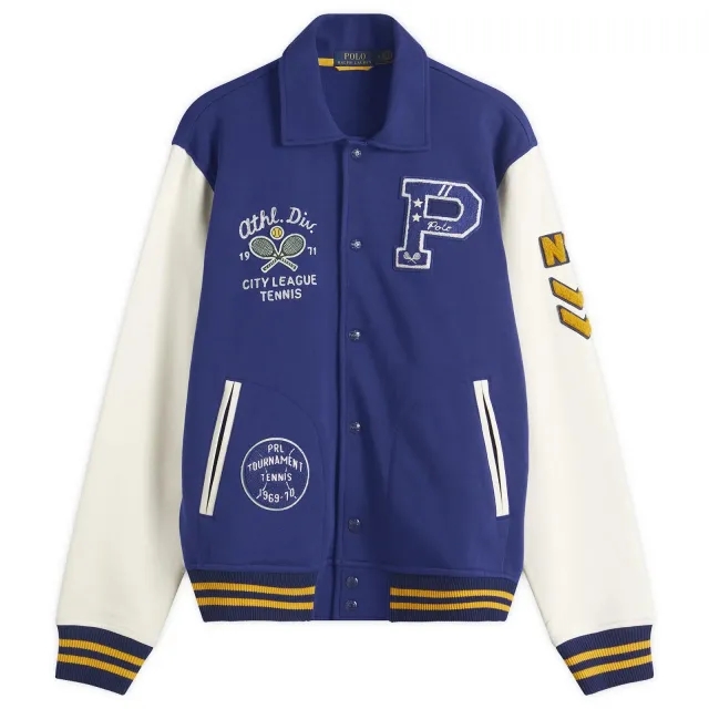 Polo Ralph Lauren Men's Athletic Club Varsity Jacket Fall Royal Multi
