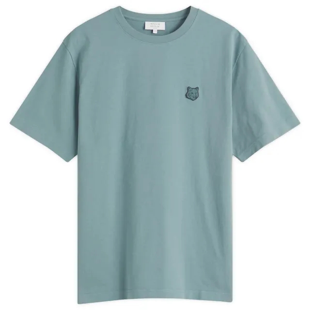 Maison Kitsuné Maison Kitsune Bold Fox Head Patch Comfort T Shirt Seine Blue