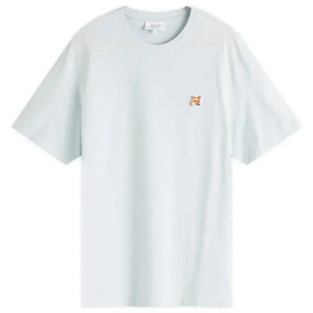 Maison Kitsuné Maison Kitsune Fox Head Patch Regular T-Shirt Cirrus Blue