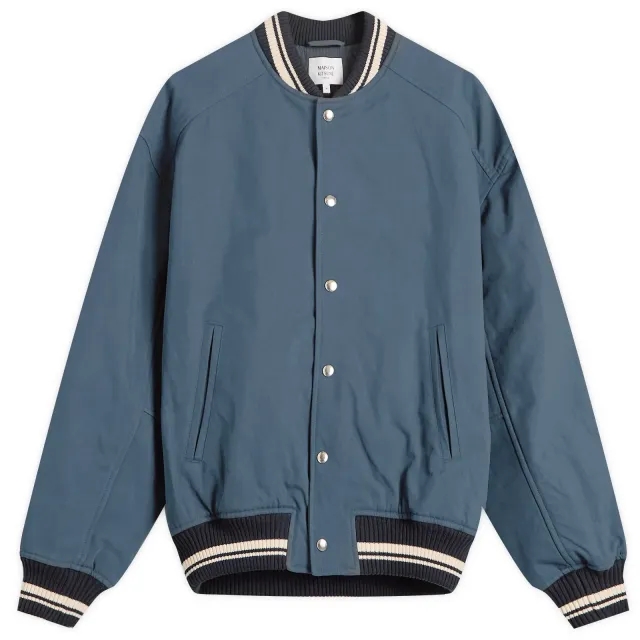 Maison Kitsuné Maison Kitsune Back Logo Teddy Jacket Deep Navy