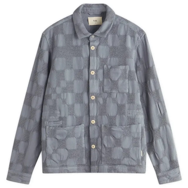 Folk Men's Waffle Assembly Jacket Soft Blue