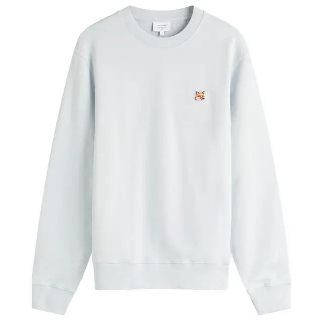 Maison Kitsuné Maison Kitsune Fox Head Patch Regular Sweatshirt Cirrus Blue