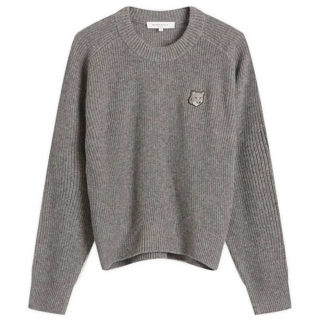 Maison Kitsuné Maison Kitsune Bold Fox Head Jumper Medium Grey Melange