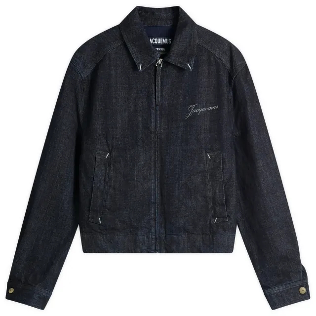 Jacquemus Men's Indigo Wash Denim Jacket Dark Navy