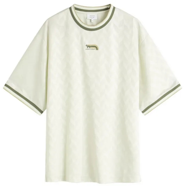 Maison Kitsuné Maison Kitsune Jacquard Flash Fox Oversize T-Shirt Celadon