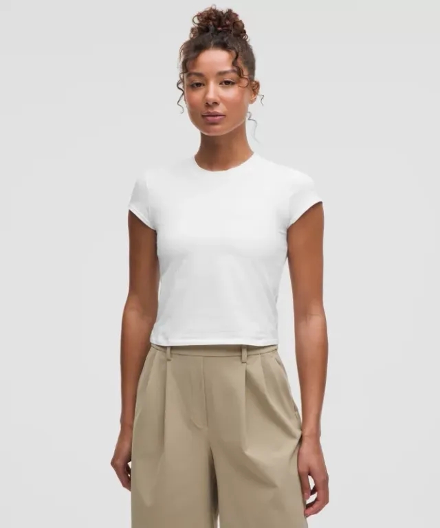 lululemon IE lululemon – Women's Organic Baby Tee – Color White – Size 2XS