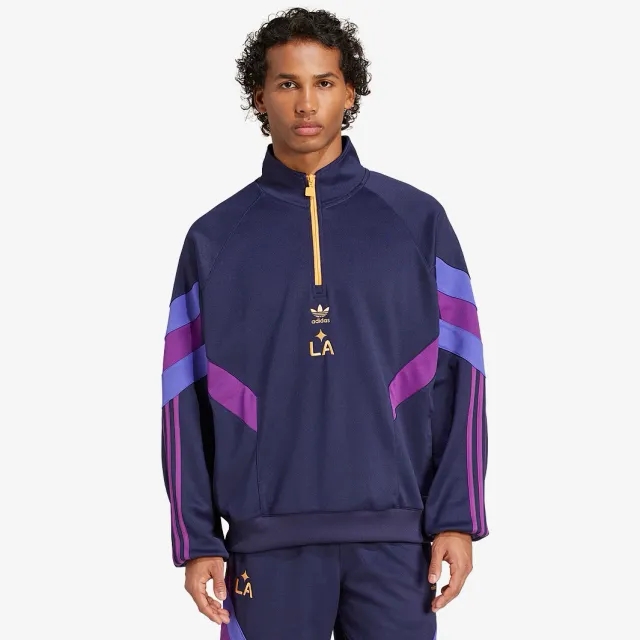 adidas Originals LA Galaxy 1 2 Zip Crew Sweatshirt