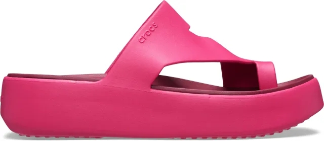 Crocs | Women | Getaway Platform Toe Loop | Sandals | Dragon Fruit | 9