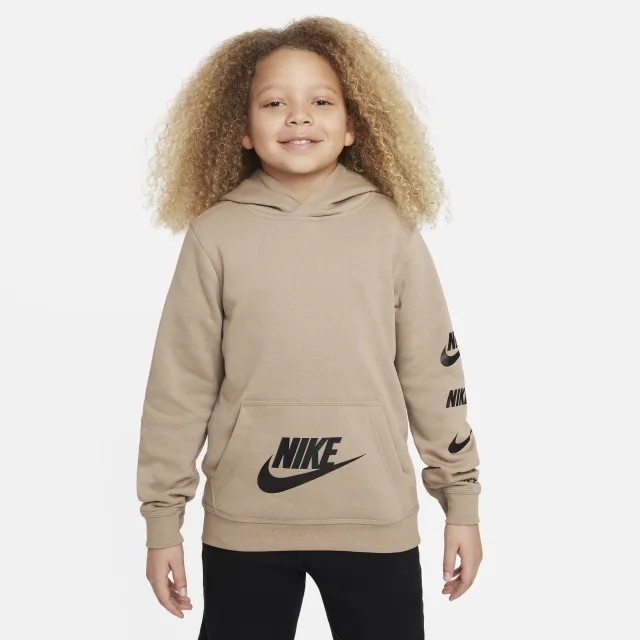 Nike Sportswear Standard Issue Older Kids' Pullover Fleece Hoodie - Brown - Cotton/Polyester