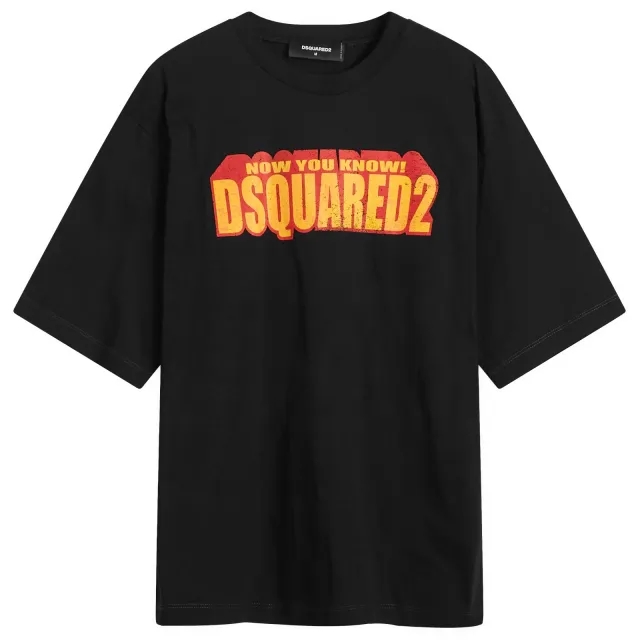 Dsquared2 Men's 3D Logo Loose Fit T-Shirt Black