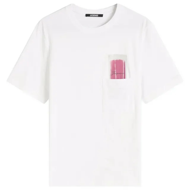 Jacquemus Men's Logo T-Shirt Ice Print White