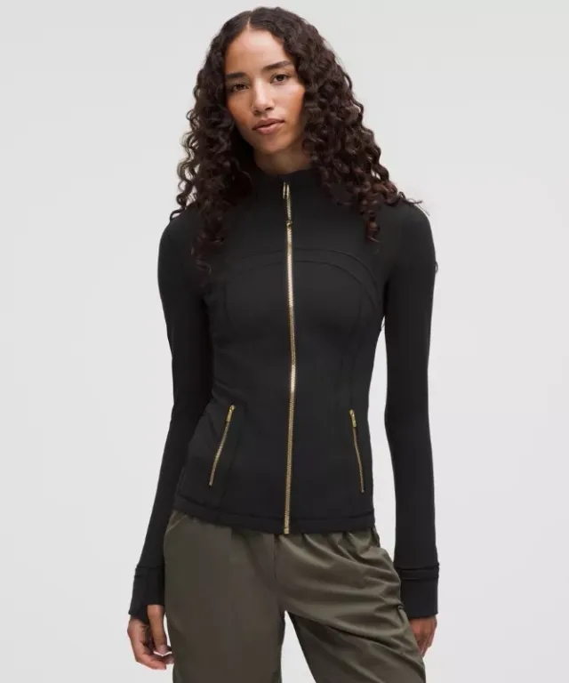 lululemon IE lululemon – Women's Define Jacket Nulu – Color Black/Gold – Size 14