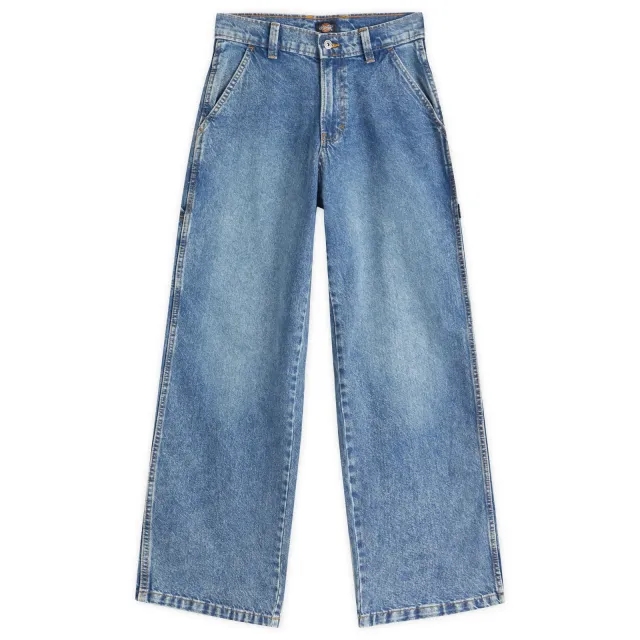 Dickies Women's Stevensville Carpenter Pants Rinsed Blue