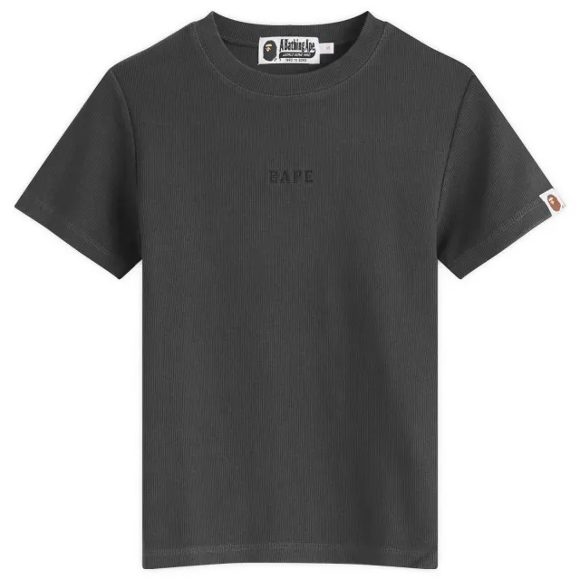 T-Shirt A Bathing Ape Pigment Dyed Rib Tee Black M