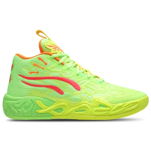PUMA MB.04 Gem Basketball Boots Unisex, Yellow Alert/Green Glare/Pink Alert