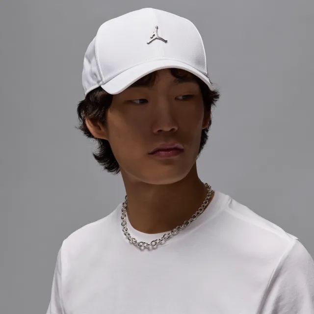 Nike Jordan Rise Structured Metal Jumpman Hat - White - Nylon