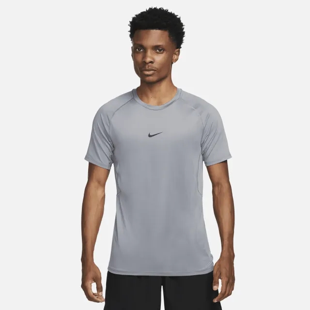 Nike Pro Men's Dri-FIT Slim Short-Sleeve Top - Grey - Polyester/Elastane