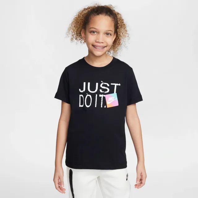 Nike Sportswear Older Kids' T-Shirt - Black - Cotton