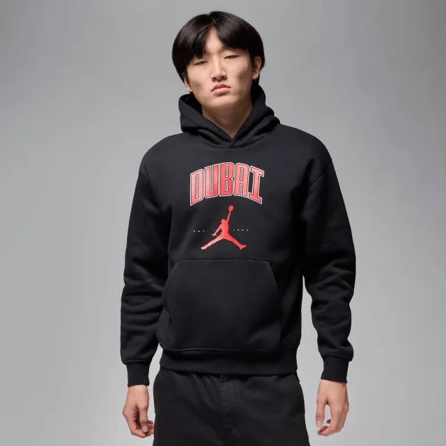 Nike Jordan Men's Dubai Fleece Pullover Hoodie - Black - Cotton/Polyester