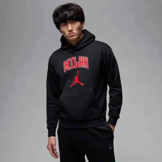 Nike Jordan Men's Milan Fleece Pullover Hoodie - Black - Cotton/Polyester