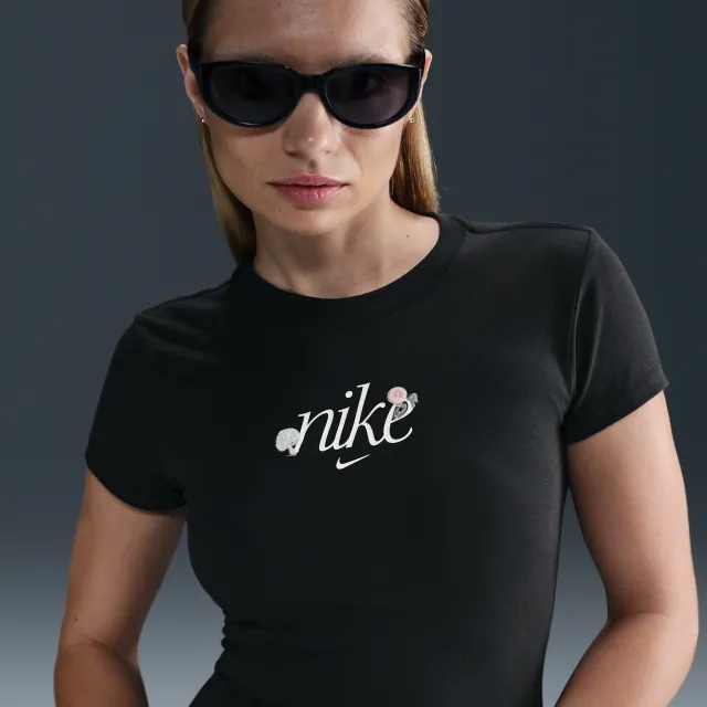 Nike Sportswear Chill Knit Women's Slim Graphic T-Shirt - Black - Modal/Cotton/Elastane