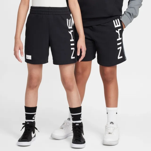 Nike Multi Older Kids' Dri-FIT Fleece Shorts - Black - Cotton/Polyester