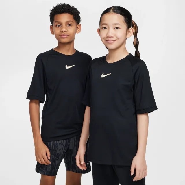 Nike Academy Older Kids' Dri-FIT Short-Sleeve Football Top - Black - Polyester