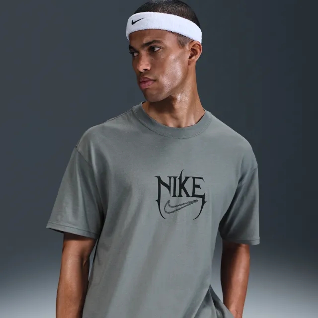 Nike Men's Max90 Basketball T-Shirt - Grey - Cotton