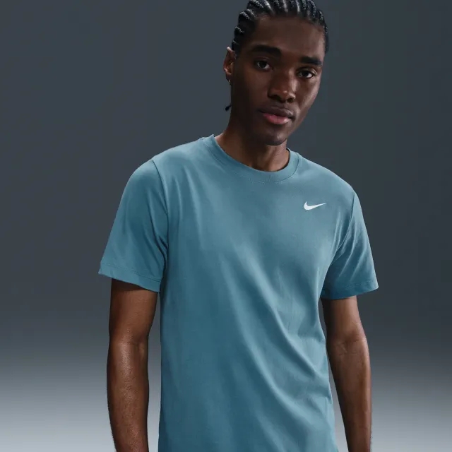 Nike Dri-FIT Men's Fitness T-Shirt - Blue - Cotton/Polyester