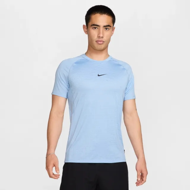 Nike Pro Breathe Men's Slim-Fit Short-Sleeve Top - Blue - Polyester/Elastane