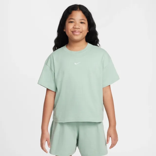Nike Sportswear Essential Older Kids' (Girls') T-Shirt - Green - Cotton