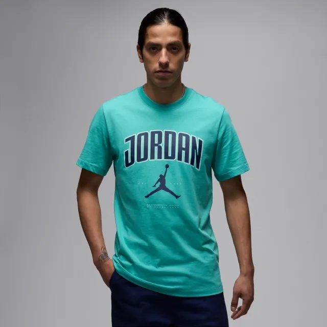 Nike Jordan Men's T-Shirt - Green - Cotton