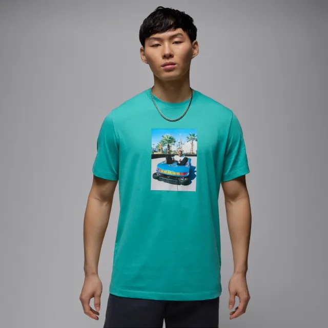 Nike Jordan Brand Men's T-Shirt - Green - Cotton