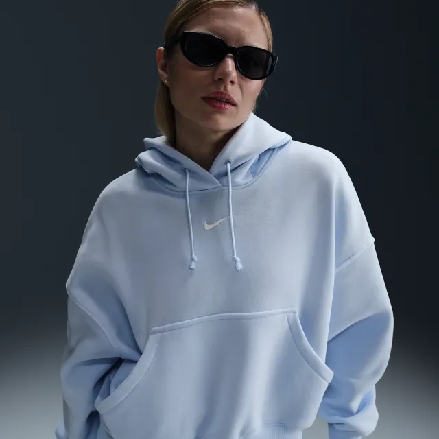 Nike Sportswear Phoenix Fleece Women's Over-Oversized Pullover Hoodie - Blue - Cotton/Polyester