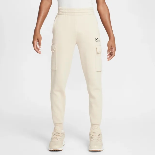 Nike Sportswear Older Kids' Fleece Cargo Trousers - Brown - Cotton/Polyester