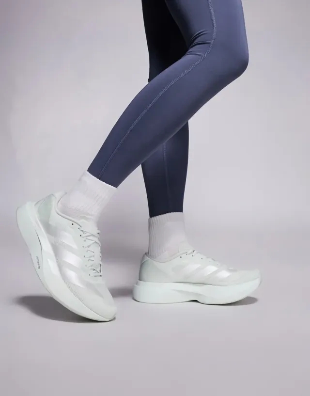 Adidas Running Adizero Evo Sl Trainers In Sage Green