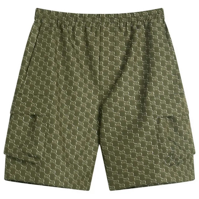 Gucci Men's GG Cotton Jacquard Shorts Green/White