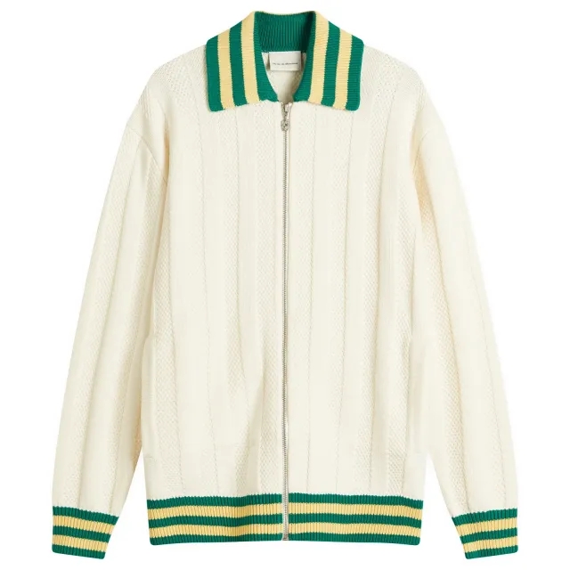 Drôle de Monsieur Men's Apres Sport Zip Cardigan Light Green
