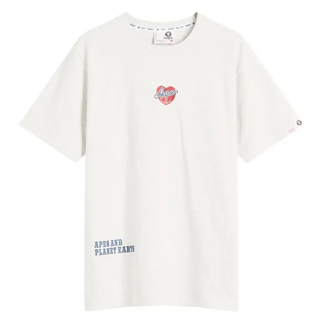 A Bathing Ape AAPE Hip Hop Heart T-Shirt Heather White