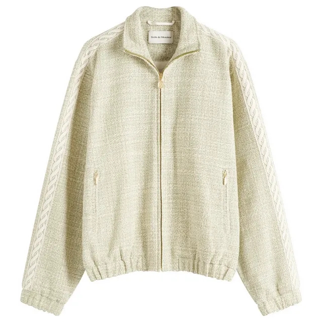 Drôle de Monsieur Men's Tweed Trackjacket Light Green