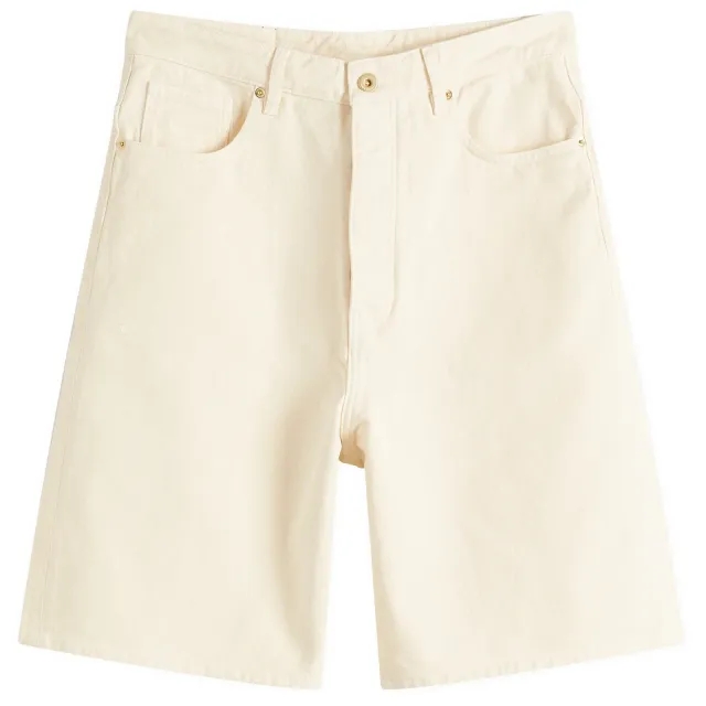 Drôle de Monsieur Men's Ecru Baggy Shorts Off White