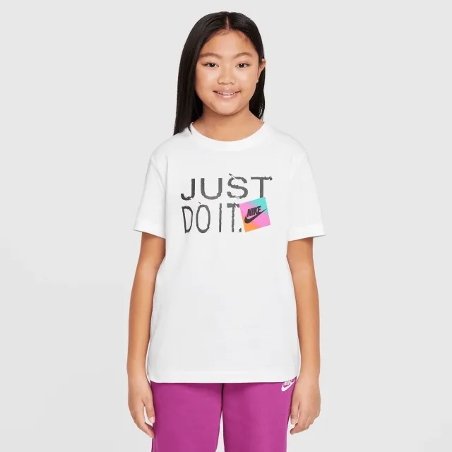 Nike Sportswear Older Kids' T-Shirt - White - Cotton